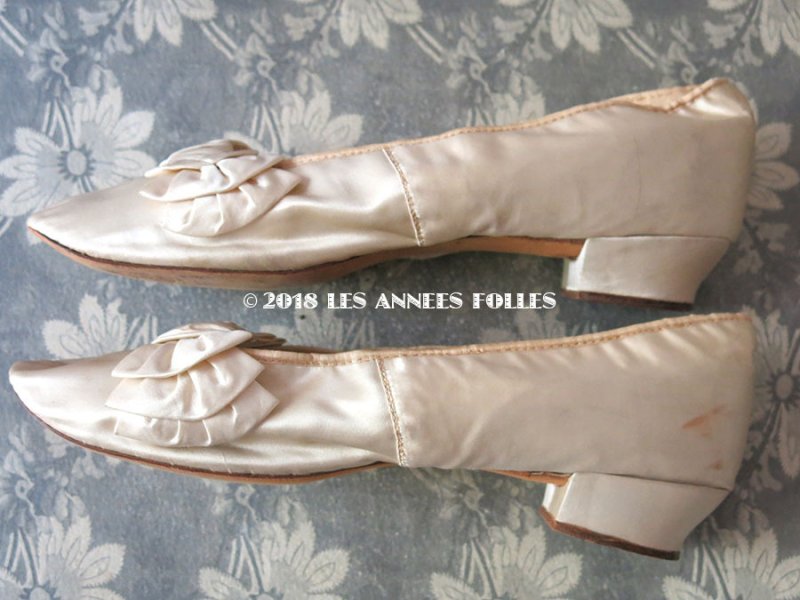 画像6: 19世紀末 アンティーク ウエディング シューズ - C.F.BALLY -