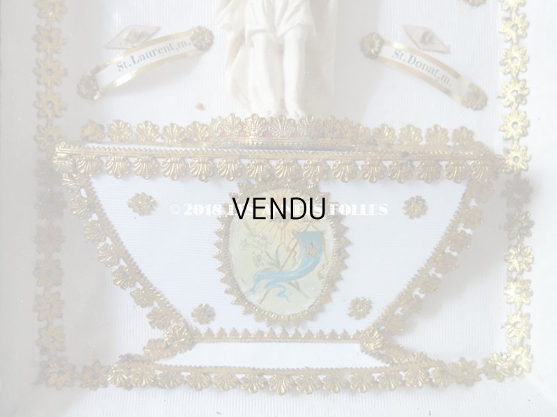 画像5: 19世紀 アンティーク ルリケール　聖遺物のガラスフレーム  聖人の遺品