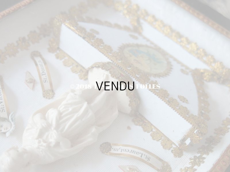 画像6: 19世紀 アンティーク ルリケール　聖遺物のガラスフレーム  聖人の遺品