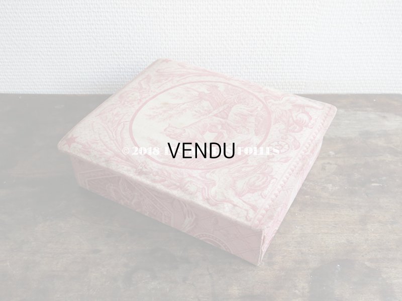 画像3: 1900年代 アンティーク 天使&鳥&スフィンクス カルトナージュボックス