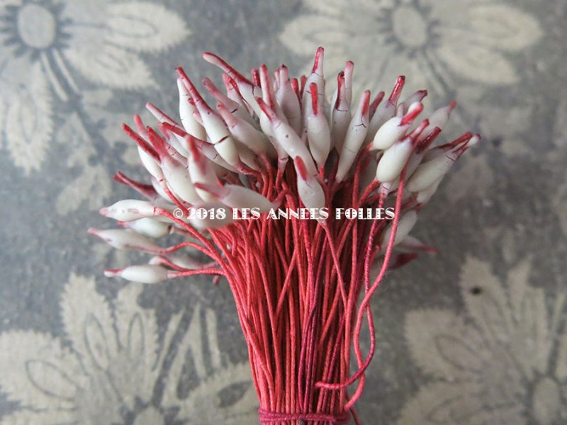 画像9: アンティーク ペップ  赤&ライトグレー コサージュ用 花芯 約140〜150ピース