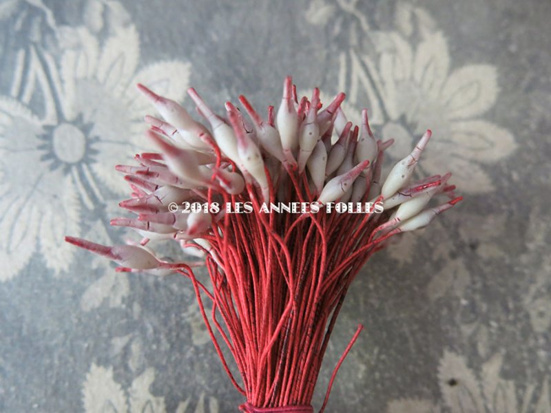 画像7: アンティーク ペップ  赤&ライトグレー コサージュ用 花芯 約140〜150ピース