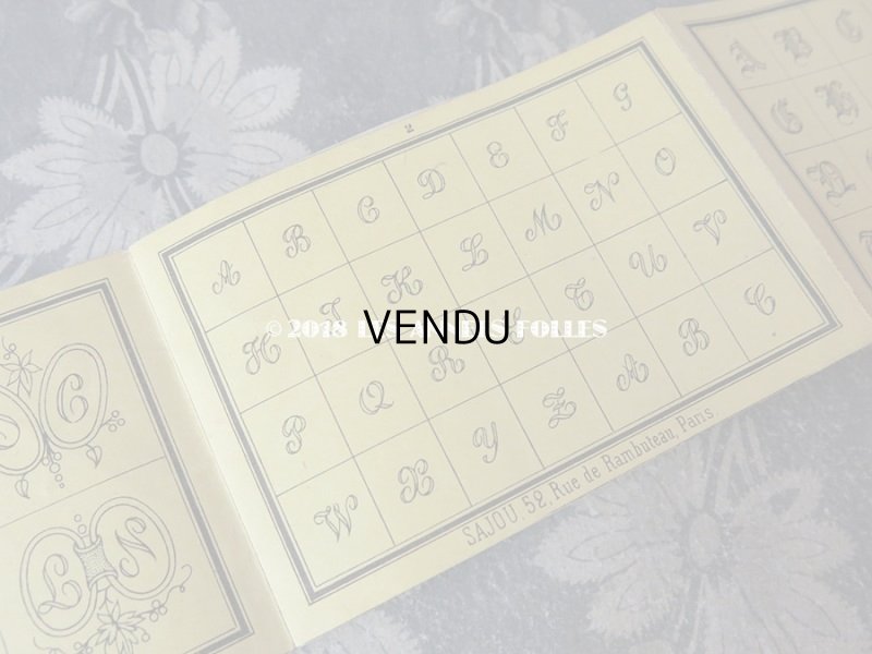 画像4: 1855年 アンティーク アルファベットの図案帳 COLLECTION CHOISIE DES DESSINS D'OUVRAGES DE LA MAISON SAJOU N17 - MAISON SAJOU -