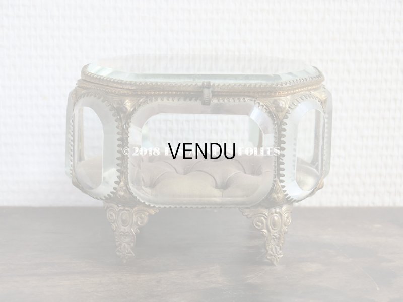 画像3: 19世紀 アンティーク ジュエリーボックス　オクタゴナル　スモーキーパープルのクッション