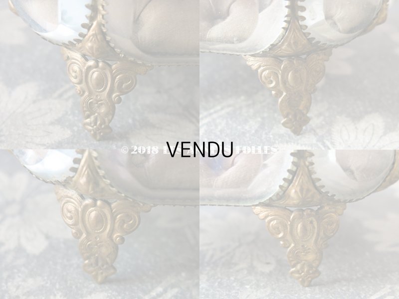 画像9: 19世紀 アンティーク ジュエリーボックス　オクタゴナル　スモーキーパープルのクッション