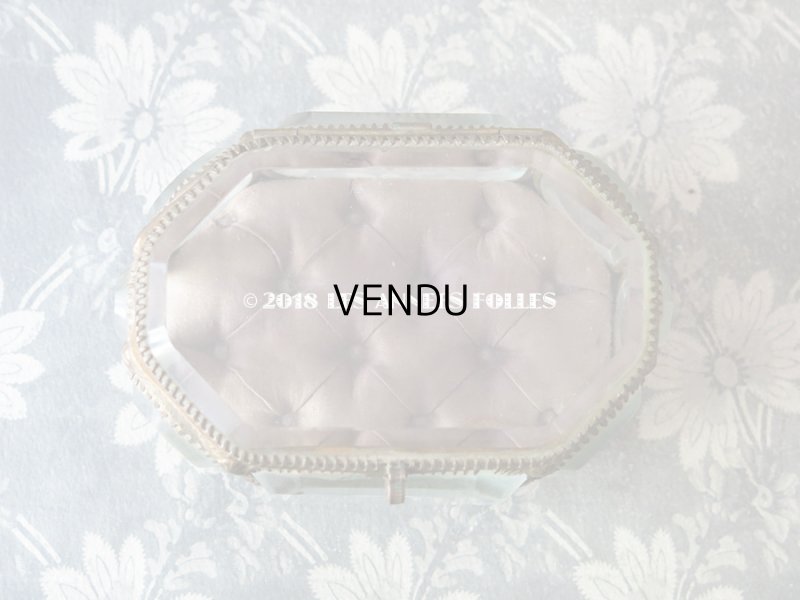 画像10: 19世紀 アンティーク ジュエリーボックス　オクタゴナル　スモーキーパープルのクッション