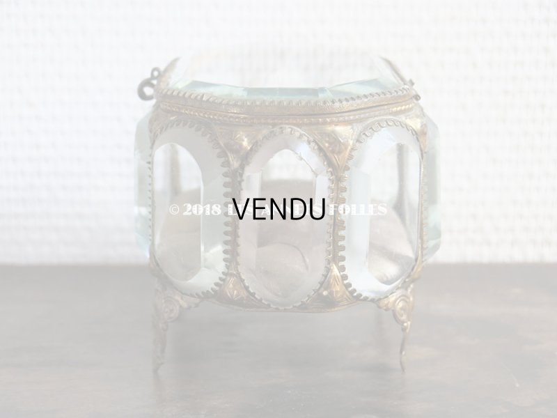 画像6: 19世紀 アンティーク ジュエリーボックス　オクタゴナル　スモーキーパープルのクッション