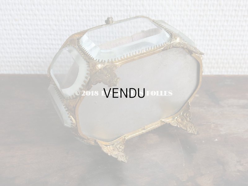 画像8: 19世紀 アンティーク ジュエリーボックス　オクタゴナル　スモーキーパープルのクッション