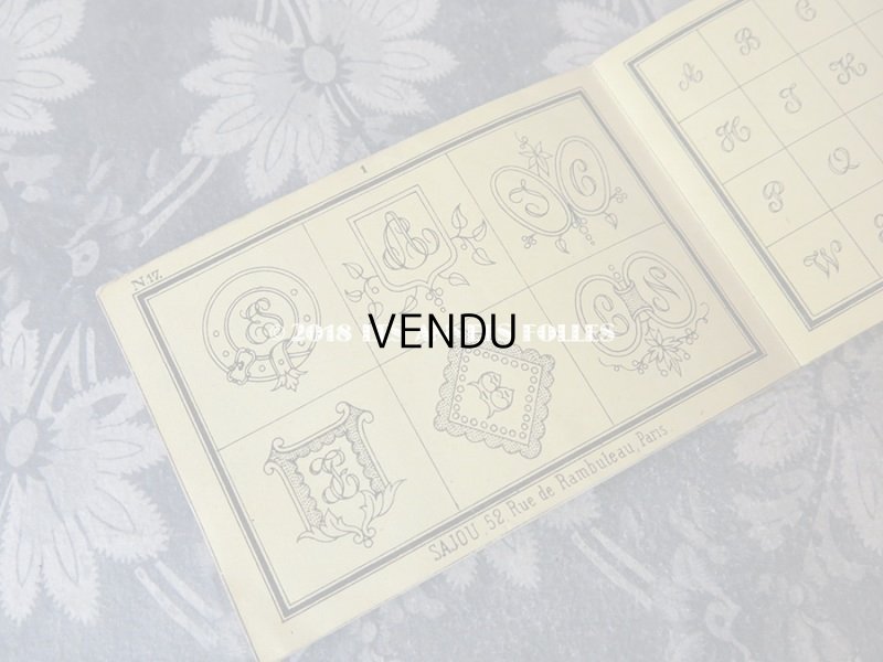 画像3: 1855年 アンティーク アルファベットの図案帳 COLLECTION CHOISIE DES DESSINS D'OUVRAGES DE LA MAISON SAJOU N17 - MAISON SAJOU -