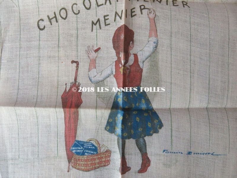 画像2: 未使用 1900年 アンティーク  パリ万博のセルビエット (ナプキン) - CHOCOLAT MENIER -