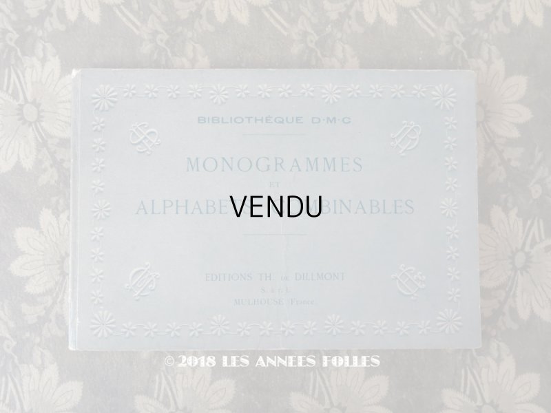 画像1: アンティーク DMC 刺繍図案帳 MONOGRAMMES ET ALPHABETS COMBINABLES - BIBLIOTHEQUE D.M.C-