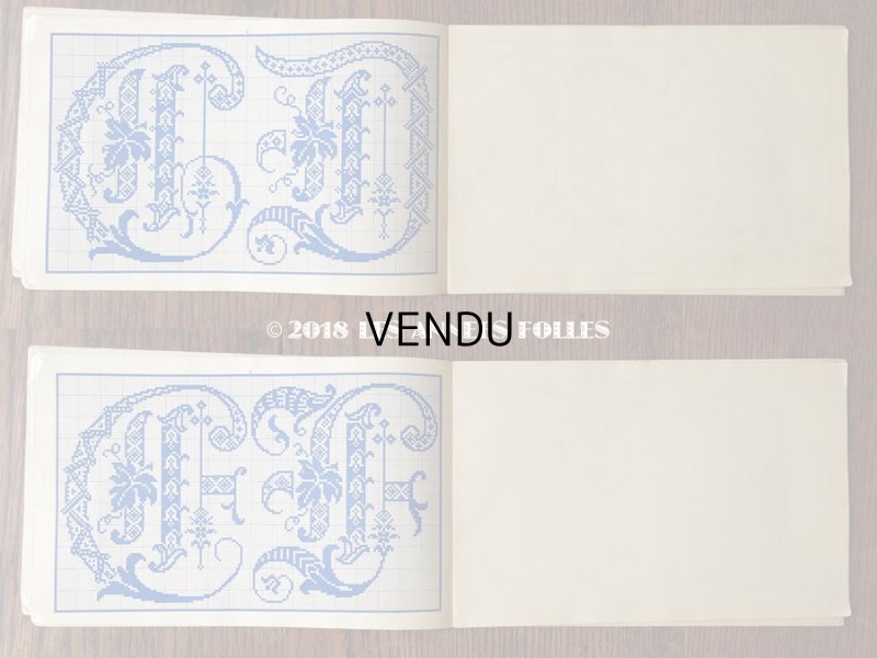 画像5: アンティーク アルファベットの刺繍図案帳 草花 N 217 ALPHABETS VARIES - N.ALEXANDRE&CIE. MAURICE LAJEUNESSE SUCCR. -