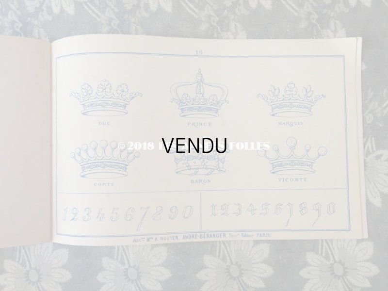 画像7: アンティーク 刺繍図案帳 ALPHABETS DE BRODERIE ANE.MON.A POUYER J.JAMES WEILL Succr. de ANDRE-BERANGER EDITEUR PARIS