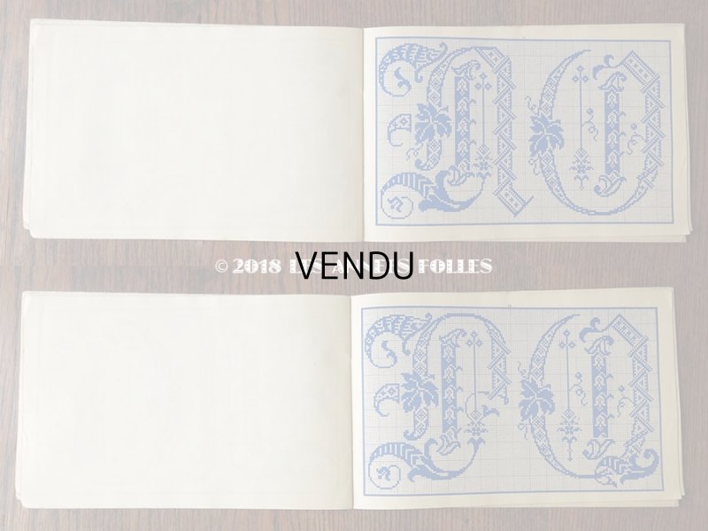 画像6: アンティーク アルファベットの刺繍図案帳 草花 N 217 ALPHABETS VARIES - N.ALEXANDRE&CIE. MAURICE LAJEUNESSE SUCCR. -