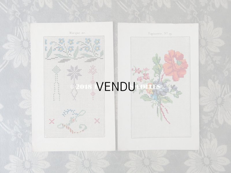 画像11: 19世紀 アンティーク 刺繍図案帳 LA MAITRESSE DE BRODERIE 