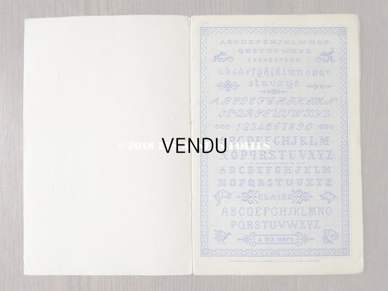 画像4: アンティーク アルファベットの刺繍図案帳 クロスステッチ N 184 ALPHABETS VARIES - N.ALEXANDRE&CIE. MAURICE LAJEUNESSE SUCCR .-