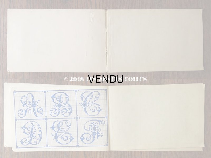 画像3: アンティーク アルファベットの刺繍図案帳 草花 N 217 ALPHABETS VARIES - N.ALEXANDRE&CIE. MAURICE LAJEUNESSE SUCCR. -