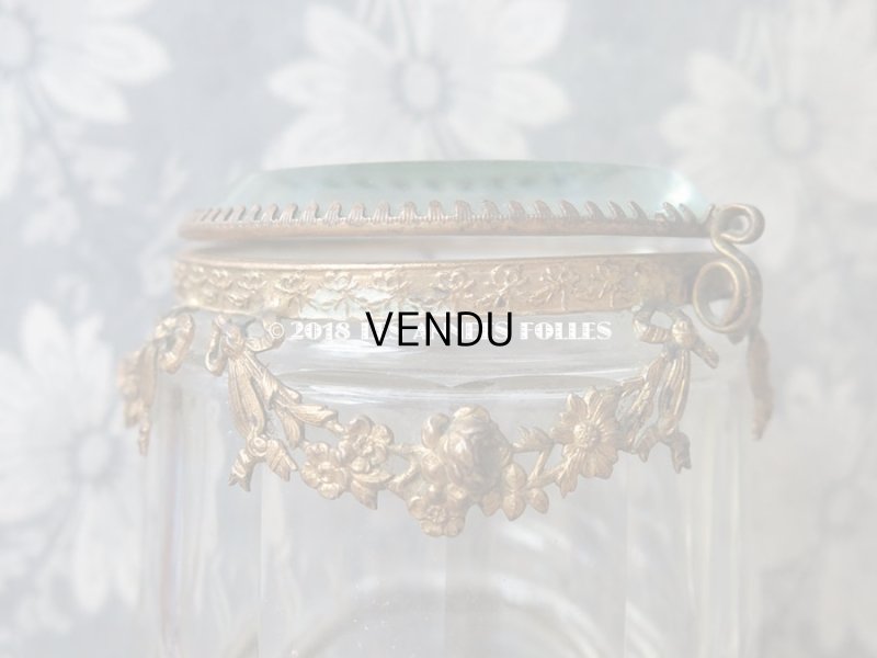 画像16: 19世紀 アンティーク パウダーケース　薔薇＆リボンのガーランド