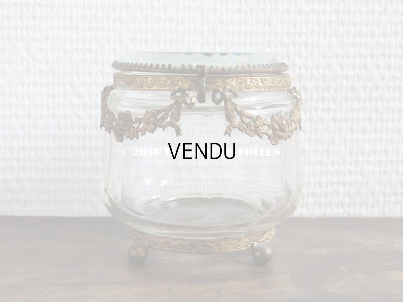 画像3: 19世紀 アンティーク パウダーケース　薔薇＆リボンのガーランド