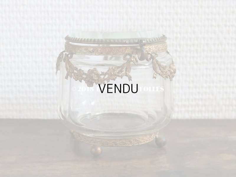 画像4: 19世紀 アンティーク パウダーケース　薔薇＆リボンのガーランド