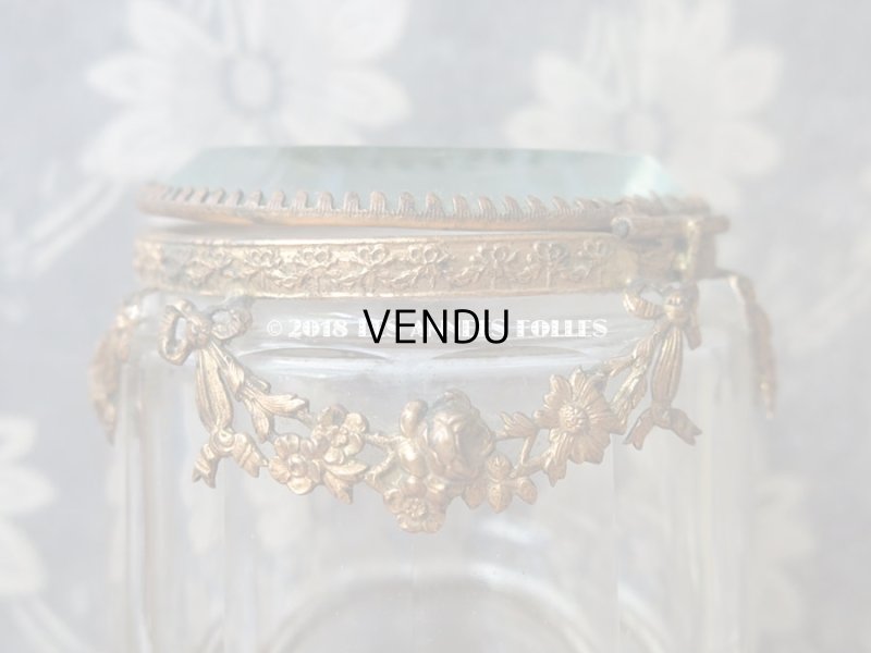 画像14: 19世紀 アンティーク パウダーケース　薔薇＆リボンのガーランド