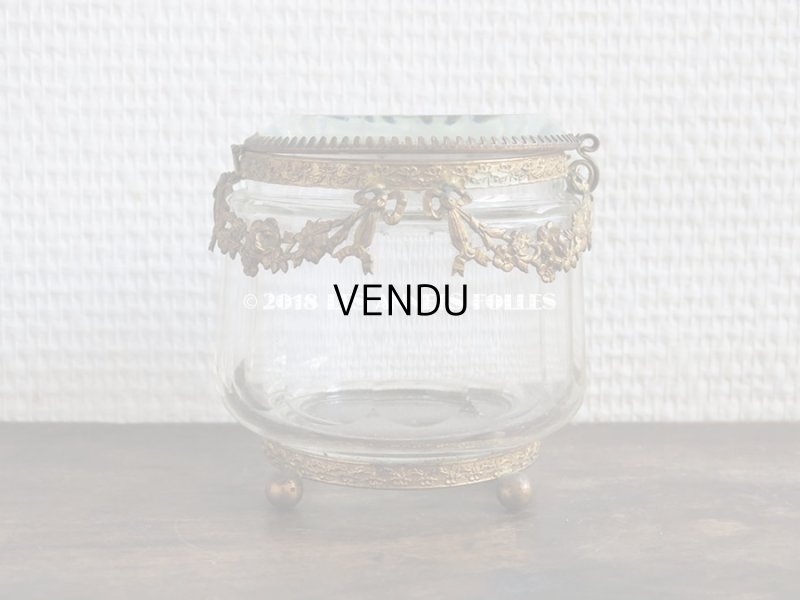 画像5: 19世紀 アンティーク パウダーケース　薔薇＆リボンのガーランド