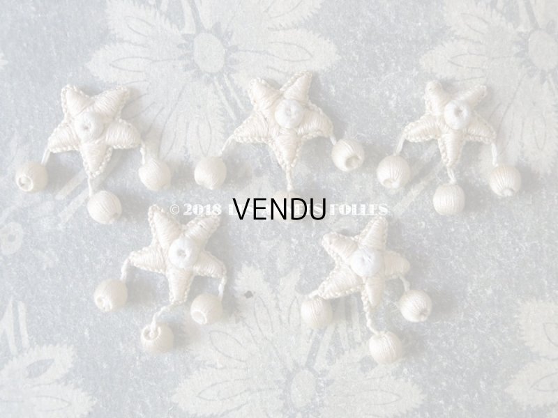 画像3: 19世紀 アンティーク ナポレオン3世時代  シルク製 モチーフ 星型