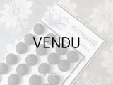 19世紀末 アンティーク  シルク製 くるみボタン 18mm  30ピース 黒&ブラウン ダミエ柄