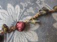 画像2: 19世紀末 アンティーク メタル糸 & シルク製 ロココトリム 4色の薔薇 ロココリボン 60cm (2)