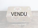 1900年代 アンティーク 鳥＆薔薇の花かご カルトナージュボックス