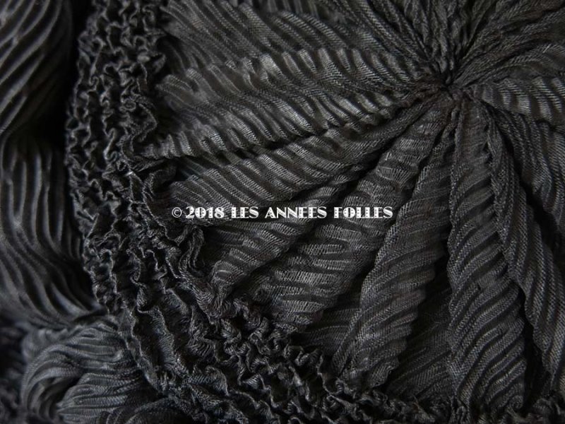 画像10: 18世紀末 アンティーク 帽子 クレープ素材 