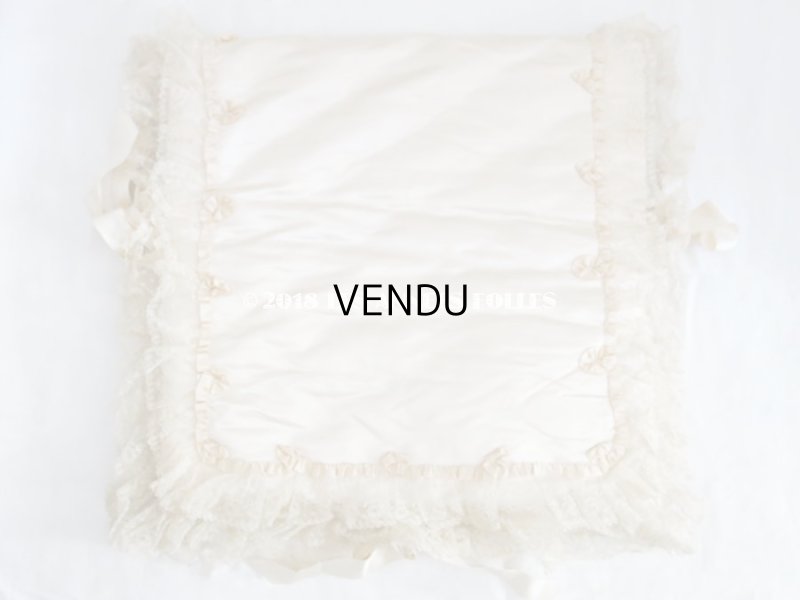 画像7: 新品同様 1900年代 アンティーク シルク製 ピンクベージュの大きなポシェット 鈴蘭&ライラックのブーケ