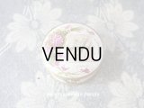 アンティーク 小さなパウダーボックス菫のブーケ