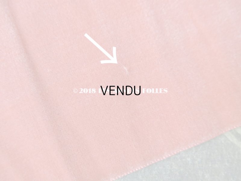 画像7: 19世紀末 アンティーク シルク製 幅広 ベルベットのリボン サーモンピンク 3.2m　幅10cm