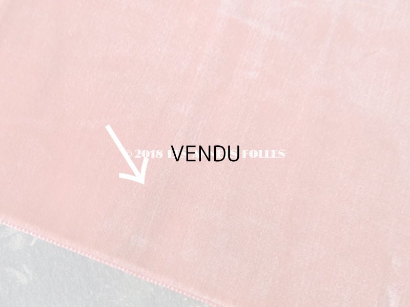 画像5: 19世紀末 アンティーク シルク製 幅広 ベルベットのリボン サーモンピンク 3.2m　幅10cm