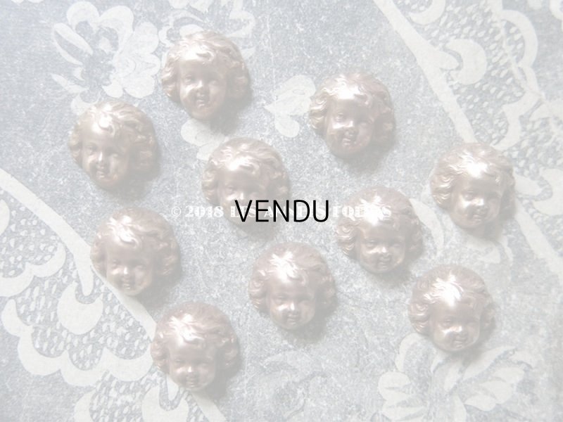 画像6: アンティーク メタル製モチーフ 小さな天使 ジュエリー用