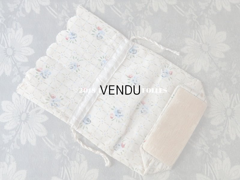 画像3: アンティーク 水色の薔薇のオモニエール ボンボンの紙袋 