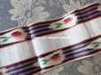 画像2: 19世紀 アンティーク シルク製  ぼかし織 リボン 花模様＆ストライプ 1.7m (2)