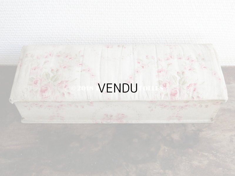 画像3: 1900年代 アンティーク 薔薇のガーランド  カルトナージュボックス