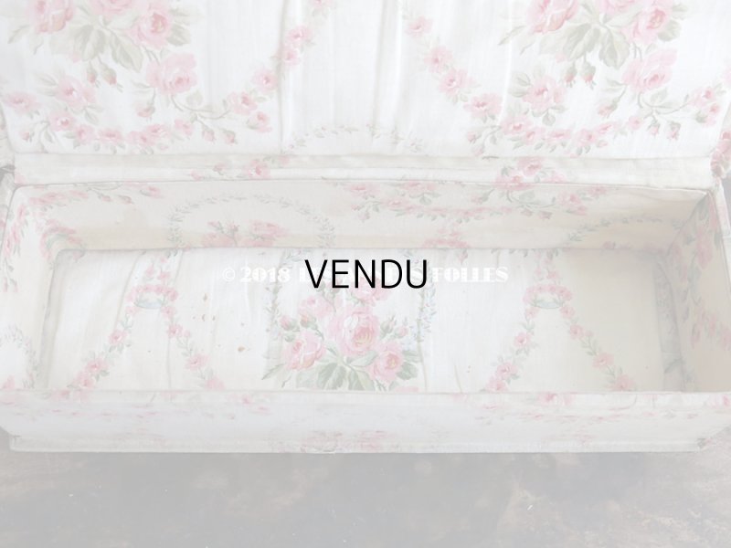 画像4: 1900年代 アンティーク 薔薇のガーランド  カルトナージュボックス