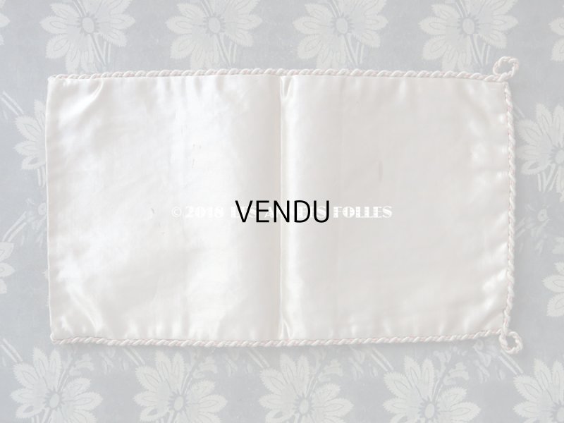 画像6: 19世紀 アンティーク 薔薇のガーランドのシルク製ポシェット お菓子袋 - Pâtisserie SEUGNOT PARIS -