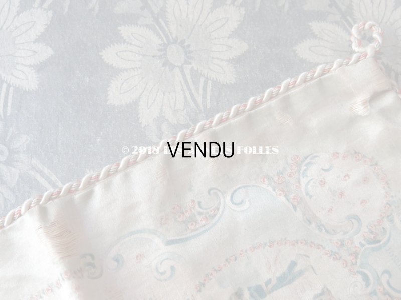 画像7: 19世紀 アンティーク 薔薇のガーランドのシルク製ポシェット お菓子袋 - Pâtisserie SEUGNOT PARIS -