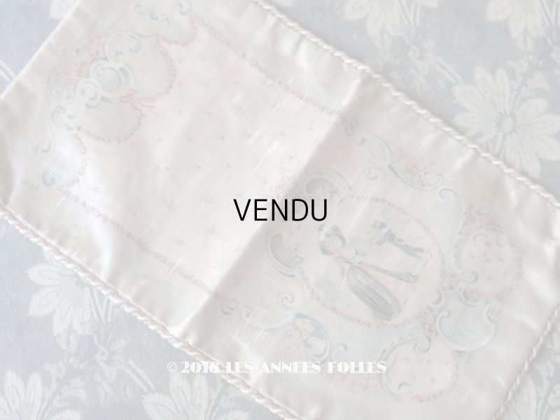 画像4: 19世紀 アンティーク 薔薇のガーランドのシルク製ポシェット お菓子袋 - Pâtisserie SEUGNOT PARIS -