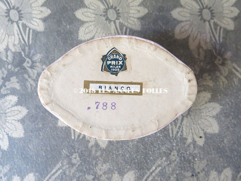 画像4: アンティーク 四つ葉のクローバーのパウダーボックス パウダーピンク 