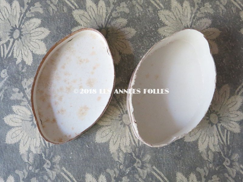 画像6: アンティーク 四つ葉のクローバーのパウダーボックス パウダーピンク 