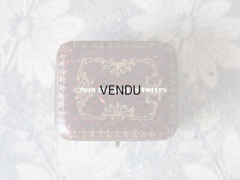 画像3: アンティーク ジュエリーボックス 金彩入り ボルドー