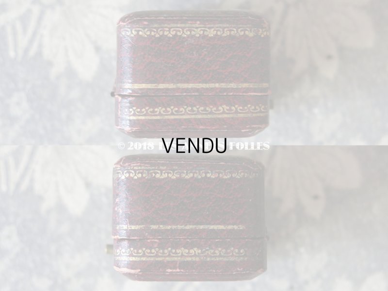 画像6: アンティーク ジュエリーボックス 金彩入り ボルドー