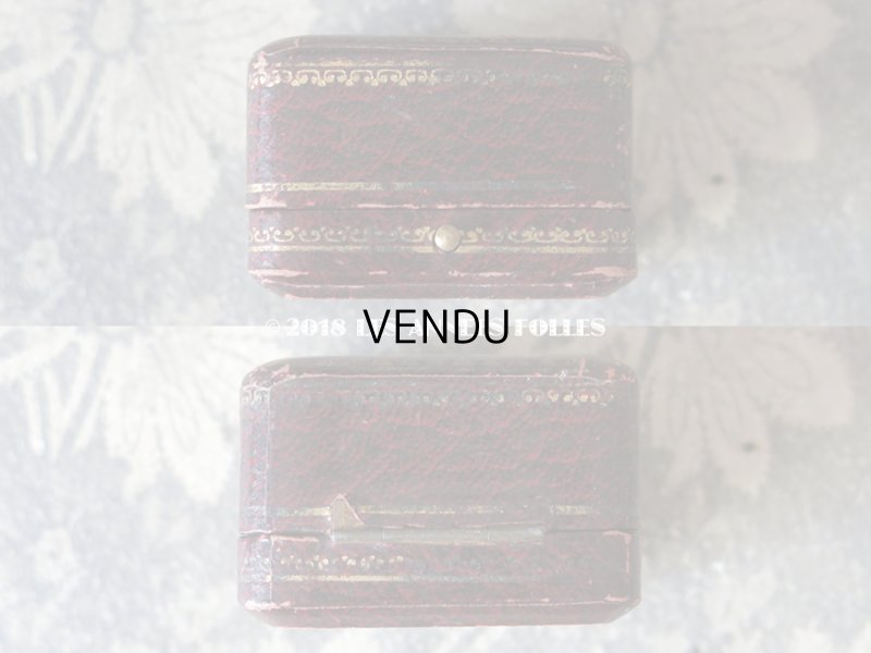 画像5: アンティーク ジュエリーボックス 金彩入り ボルドー