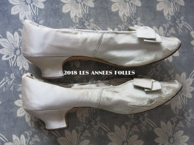 画像7: 1920年代 アンティーク ウエディング シューズ パウダーブルー