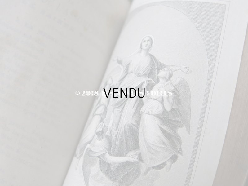 画像10: 1870年 アンティーク ミサ典書 ダークブルーのベルベット